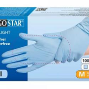 Nitril-Einweghandschuhe blau ungepudert Hygostar Safe Light
